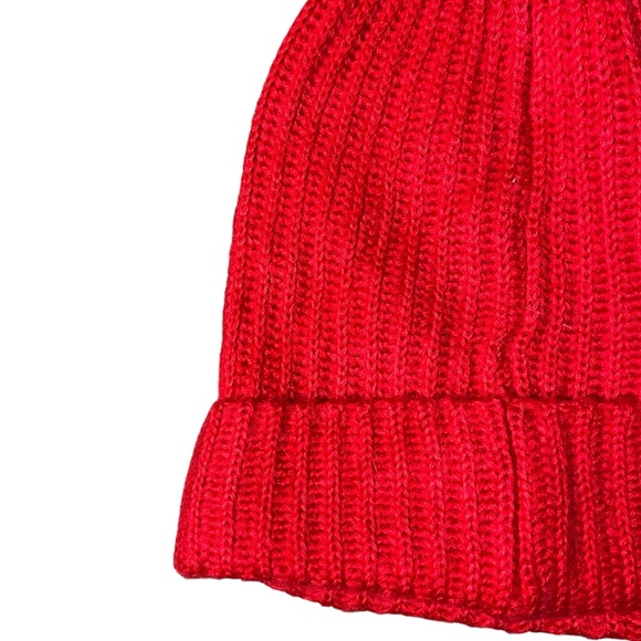 Victoria’s Secret | NWT Red logo ribbed knit beanie - Picture 6 of 8